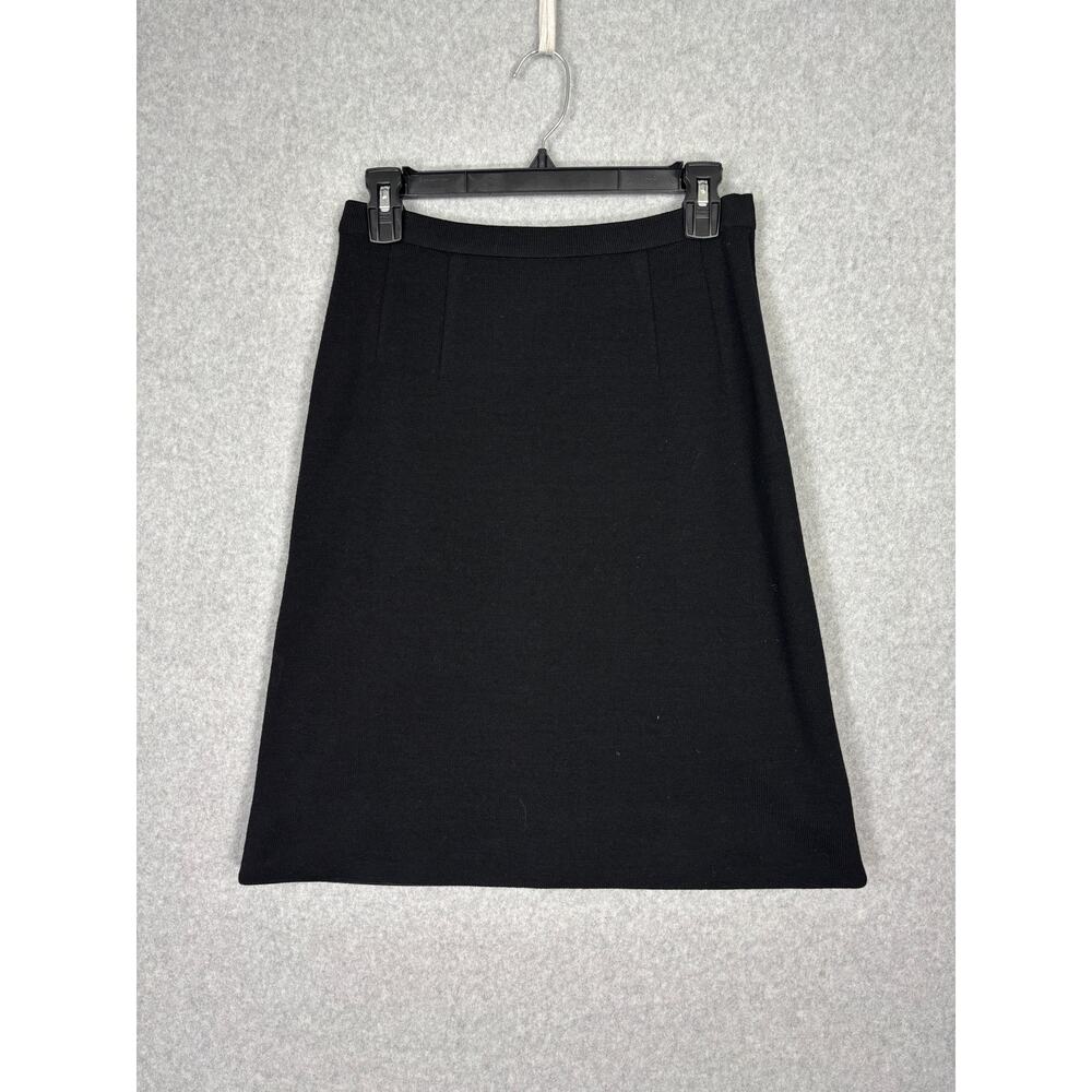 Vintage 60s Skirt 10 Zephyr Wool Pencil Knit Pleat Classic Academia Career READ